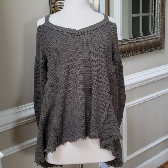 Free People Moonshine V Cold Shoulder Sweater - Picture 4 of 8